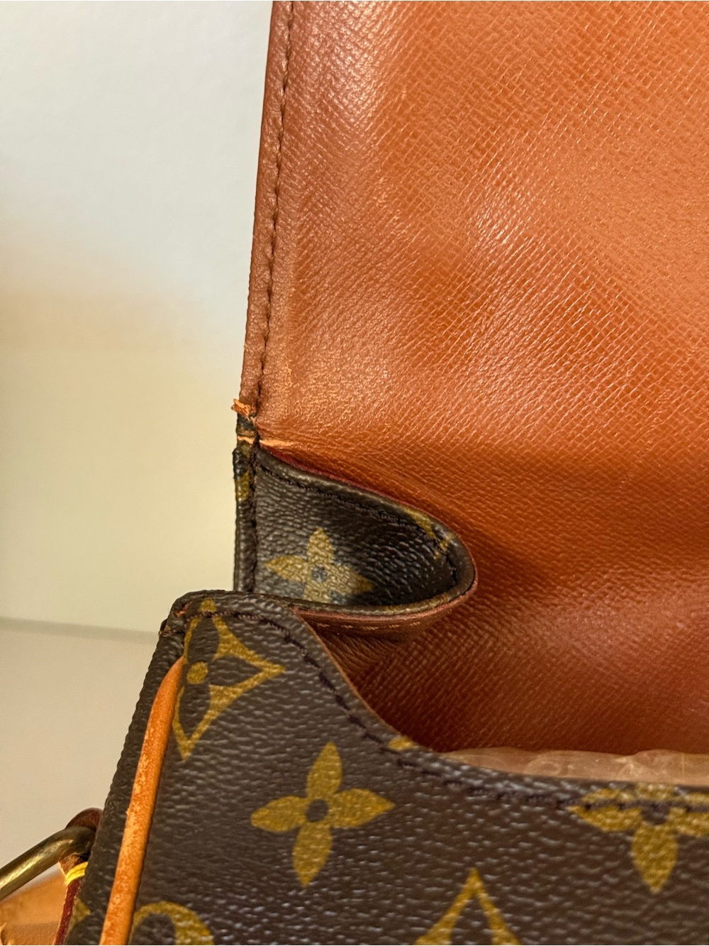 Low start🌟 LOUIS VUITTON Cartouchiere GM Shoulder Bag Monogram 🌟1984 - Picture 15 of 17